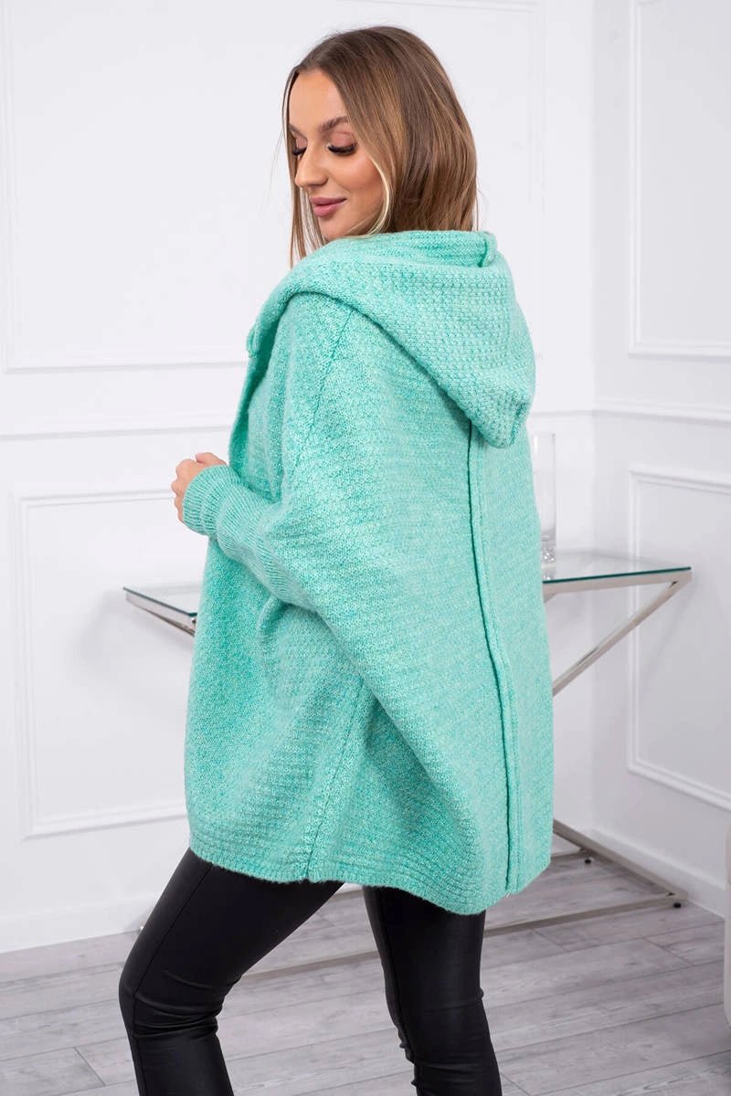Hooded sweater 2019 - 16 / – Green || Light цвет / color | Lexline Fashion