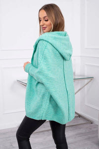 Hooded sweater 2019 - 16 / – Green || Light цвет / color | Lexline Fashion