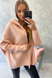 Hooded sweater 2019 - 16 / – Powder цвет / color | Lexline Fashion