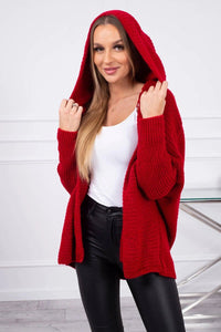 Hooded sweater 2019 - 16 / – Red цвет / color | Lexline Fashion