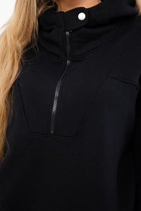 Hooded sweatshirt 69424 / – Black цвет / color | Lexline Fashion