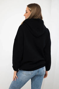 Hooded sweatshirt 69424 / – Black цвет / color | Lexline Fashion