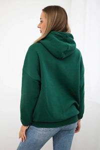 Hooded sweatshirt 69424 / – Dark || green цвет / color | Lexline Fashion