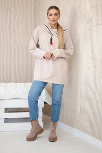 Hoodie 0160 / – Beige цвет / color | Lexline Fashion