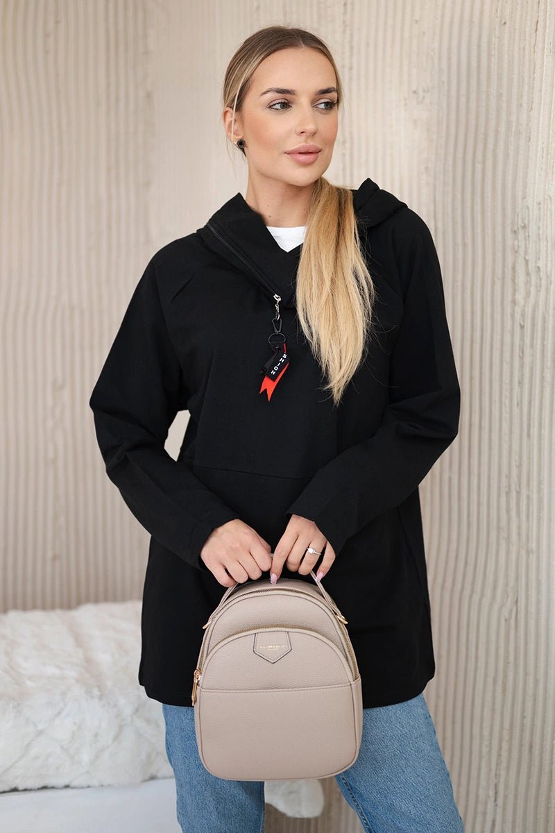 Hoodie 0160 / – Black цвет / color | Lexline Fashion