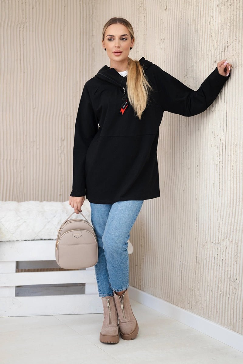 Hoodie 0160 / – Black цвет / color | Lexline Fashion
