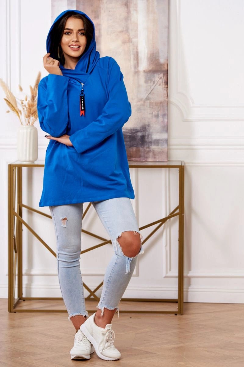 Hoodie 0160 / – Blue cornflower цвет / color | Lexline Fashion