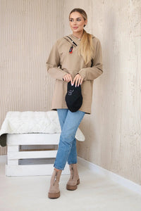 Hoodie 0160 / – Camel цвет / color | Lexline Fashion