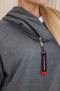 Hoodie 0160 / – Graphite цвет / color | Lexline Fashion