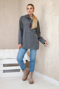 Hoodie 0160 / – Graphite цвет / color | Lexline Fashion