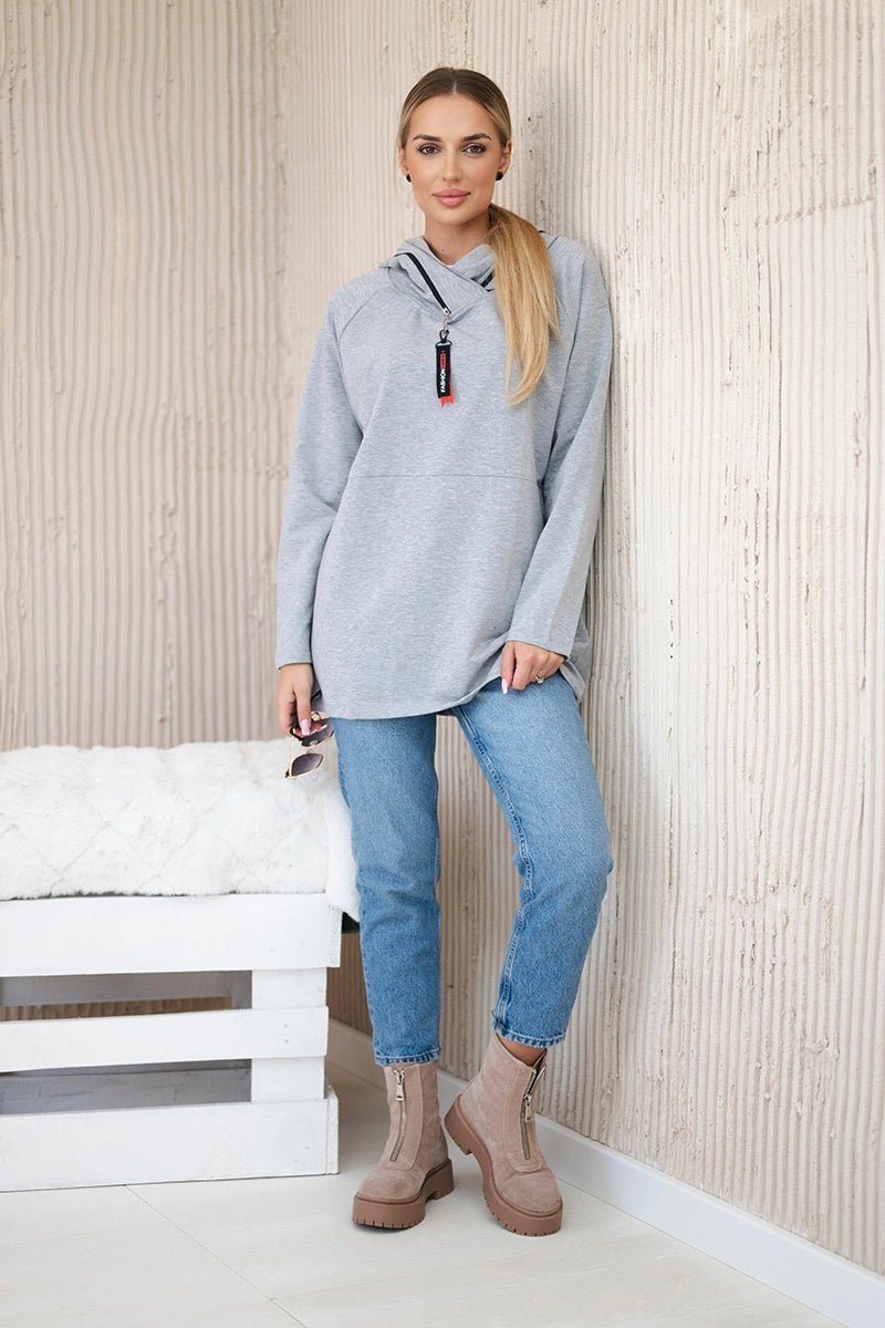 Hoodie 0160 / – Gray цвет / color | Lexline Fashion