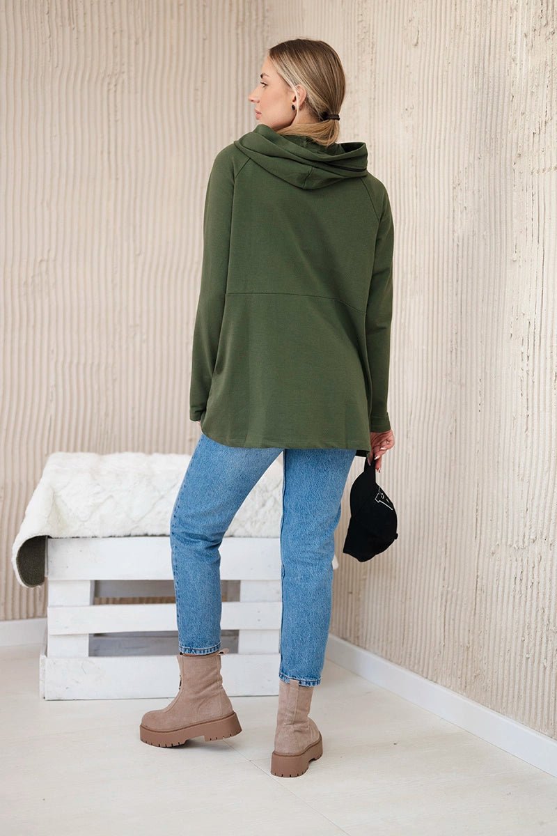 Hoodie 0160 / – Khaki цвет / color | Lexline Fashion