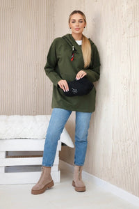 Hoodie 0160 / – Khaki цвет / color | Lexline Fashion