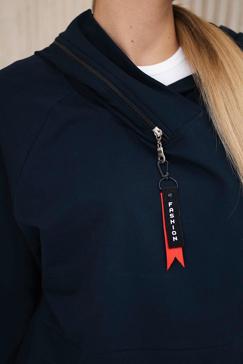 Hoodie 0160 / – Navy blue цвет / color | Lexline Fashion