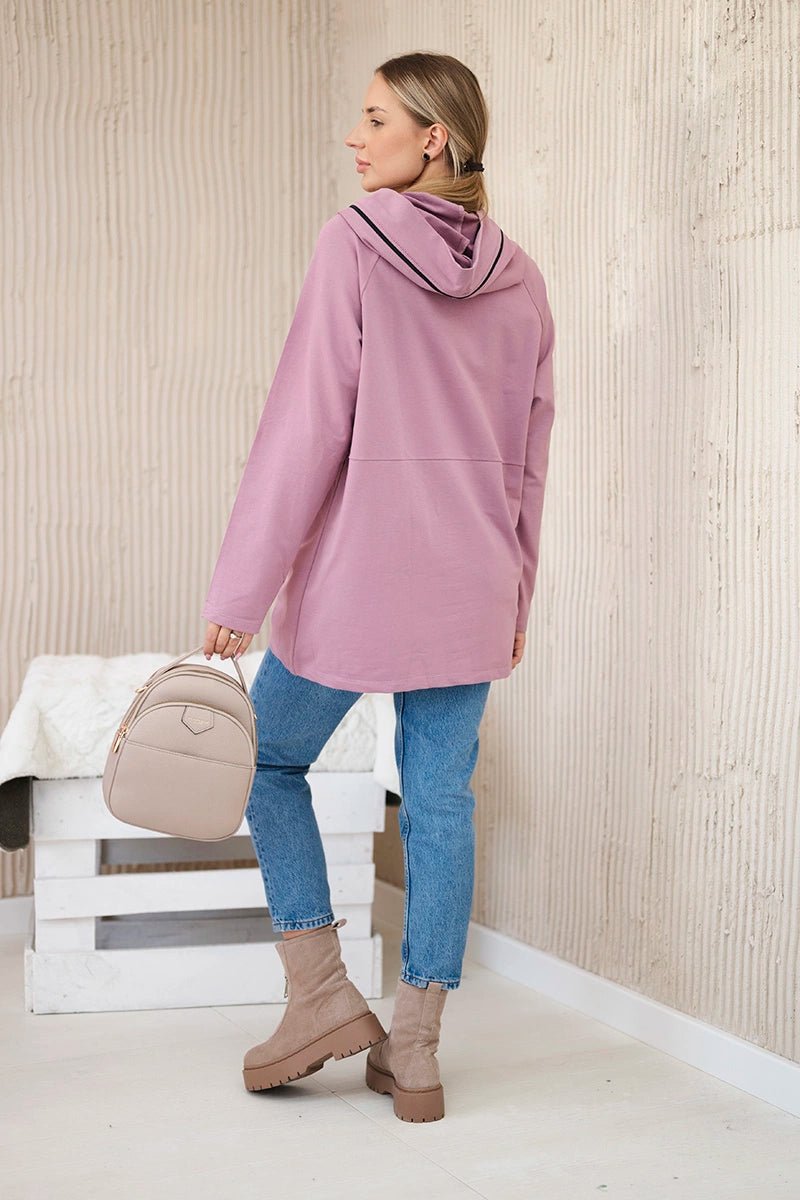 Hoodie 0160 / – Pink || Dark цвет / color | Lexline Fashion