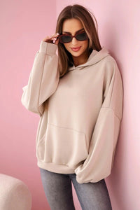 Hoodie 7273 / – Beige цвет / color | Lexline Fashion