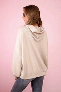 Hoodie 7273 / – Beige цвет / color | Lexline Fashion