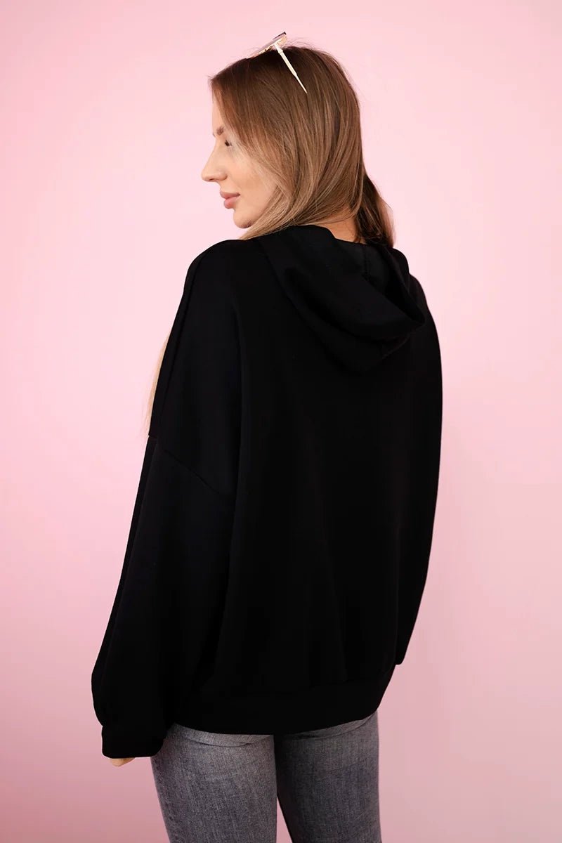 Hoodie 7273 / – Black цвет / color | Lexline Fashion