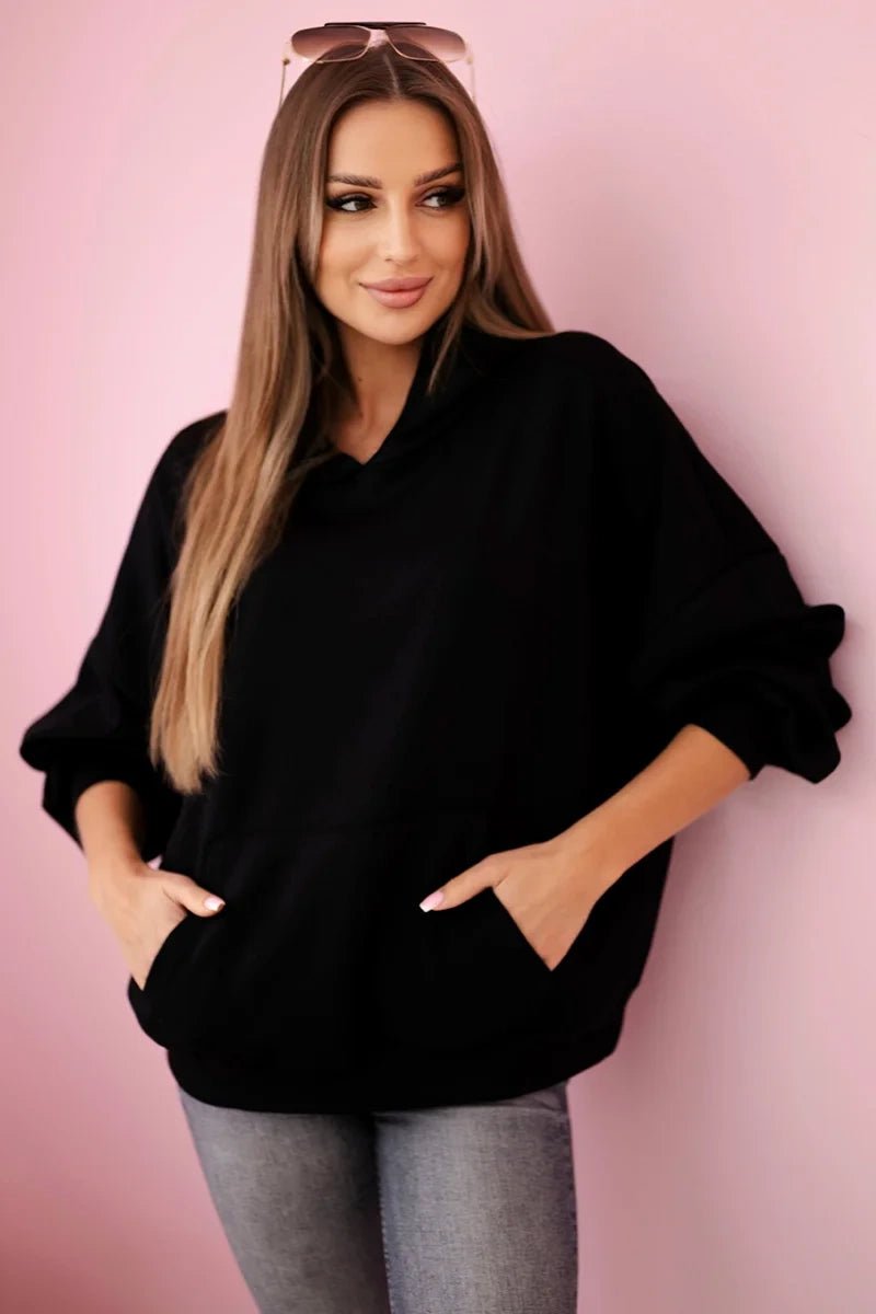 Hoodie 7273 / – Black цвет / color | Lexline Fashion