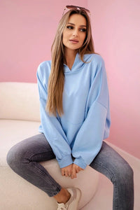 Hoodie 7273 / – Blue цвет / color | Lexline Fashion