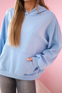 Hoodie 7273 / – Blue цвет / color | Lexline Fashion