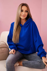 Hoodie 7273 / – Blue cornflower цвет / color | Lexline Fashion
