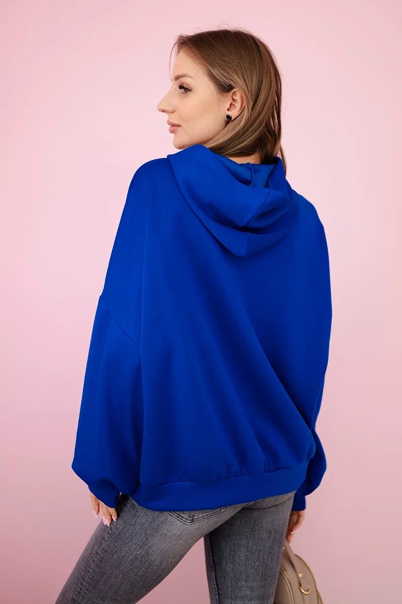 Hoodie 7273 / – Blue cornflower цвет / color | Lexline Fashion
