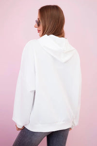 Hoodie 7273 / – Ecru цвет / color | Lexline Fashion