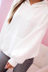Hoodie 7273 / – Ecru цвет / color | Lexline Fashion
