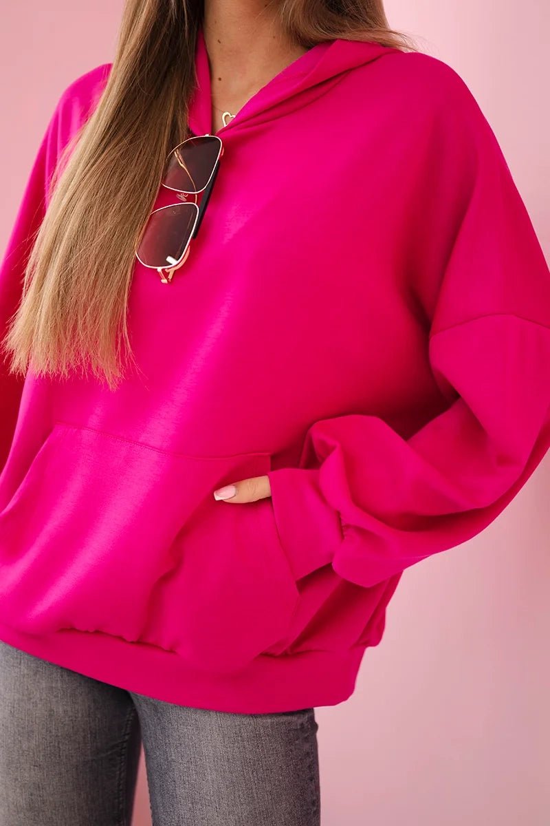 Hoodie 7273 / – Fuchsia цвет / color | Lexline Fashion