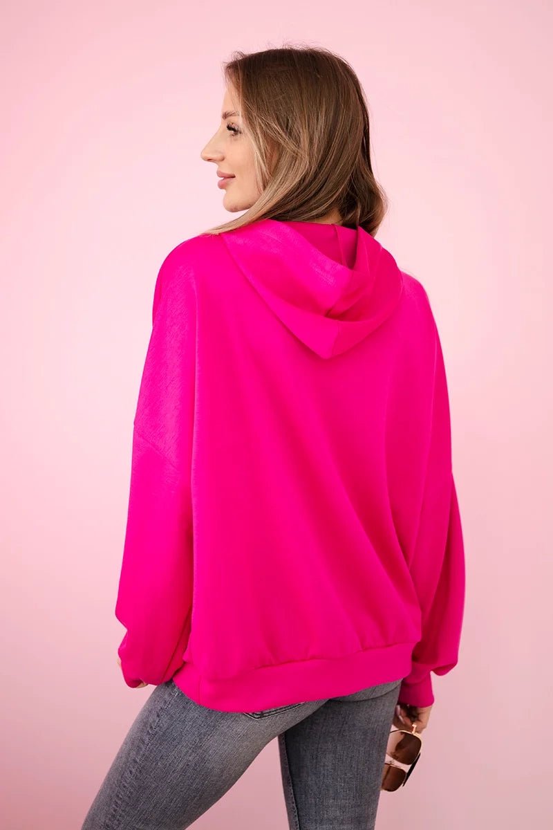 Hoodie 7273 / – Fuchsia цвет / color | Lexline Fashion