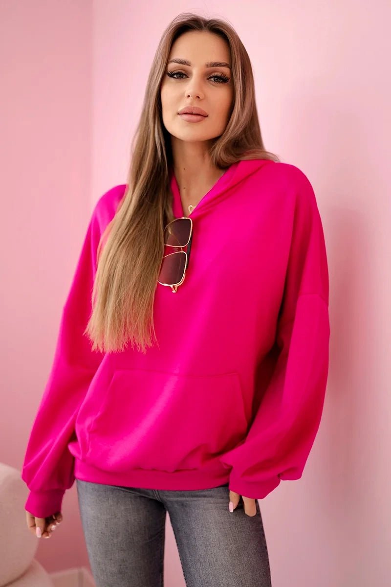 Hoodie 7273 / – Fuchsia цвет / color | Lexline Fashion