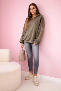 Hoodie 7273 / – Khaki цвет / color | Lexline Fashion