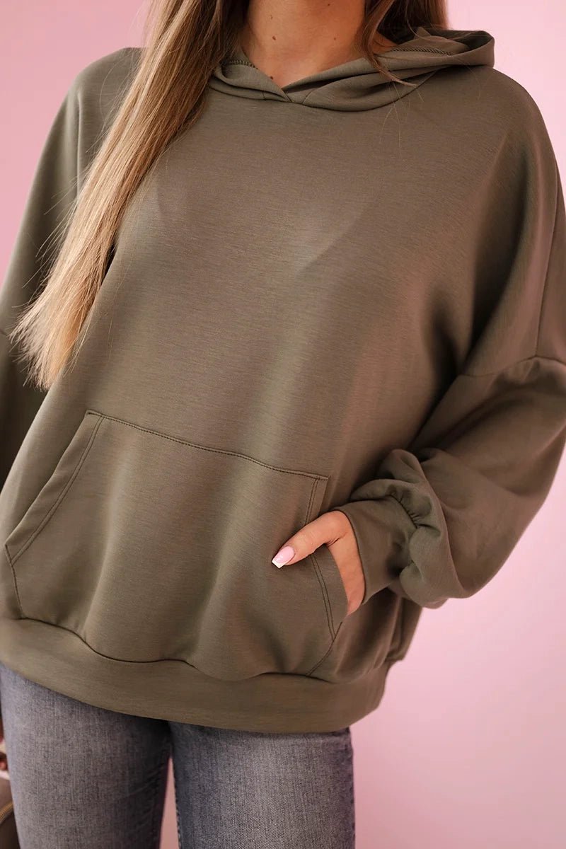 Hoodie 7273 / – Khaki цвет / color | Lexline Fashion