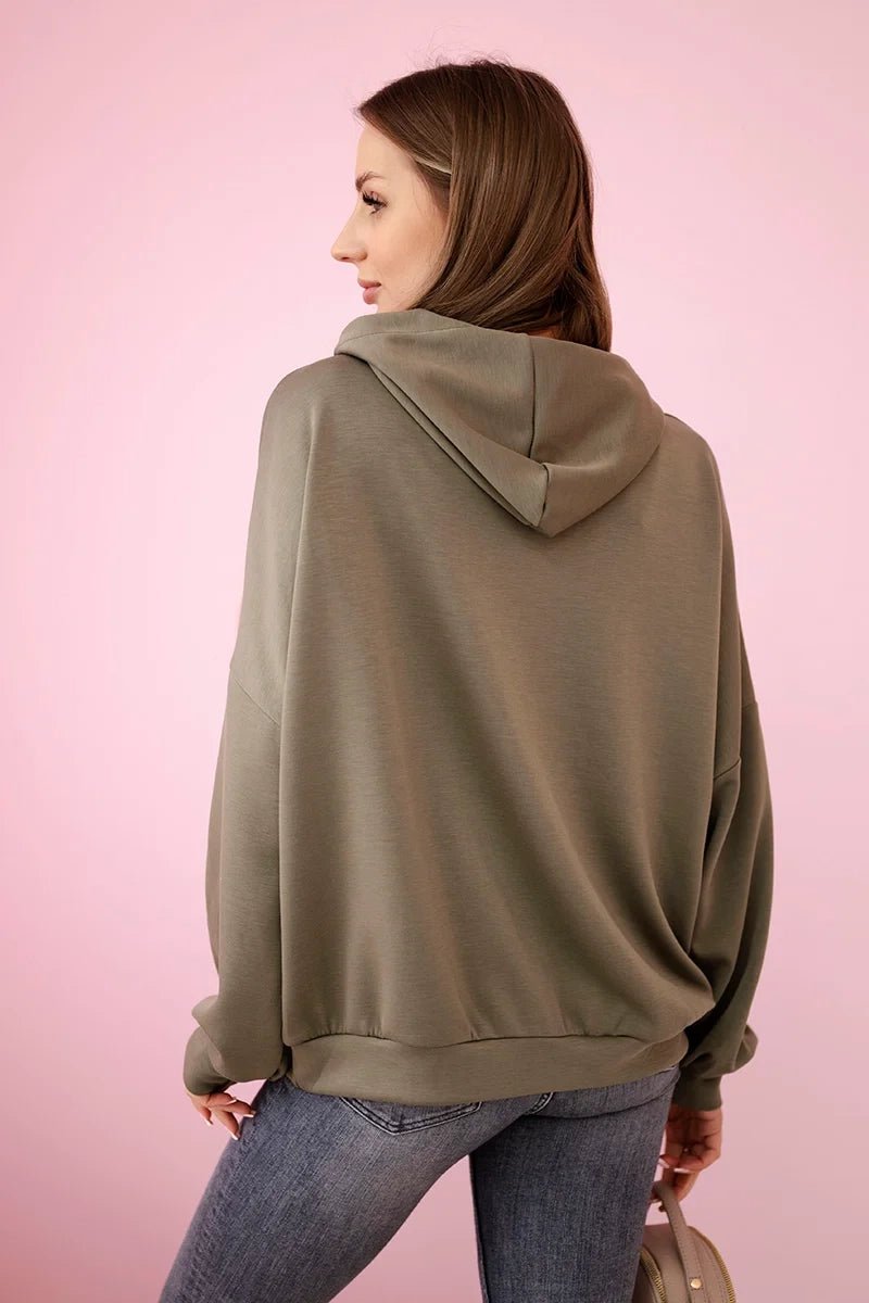 Hoodie 7273 / – Khaki цвет / color | Lexline Fashion
