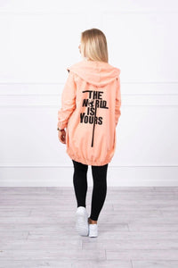Hoodie with a print 9117 / – Apricot цвет / color | Lexline Fashion