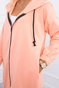 Hoodie with a print 9117 / – Apricot цвет / color | Lexline Fashion
