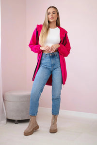 Hoodie with a print 9117 / – Fuchsia цвет / color | Lexline Fashion
