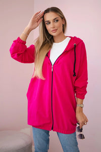 Hoodie with a print 9117 / – Fuchsia цвет / color | Lexline Fashion