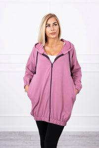 Hoodie with a print 9117 / – Pink || Dark цвет / color | Lexline Fashion