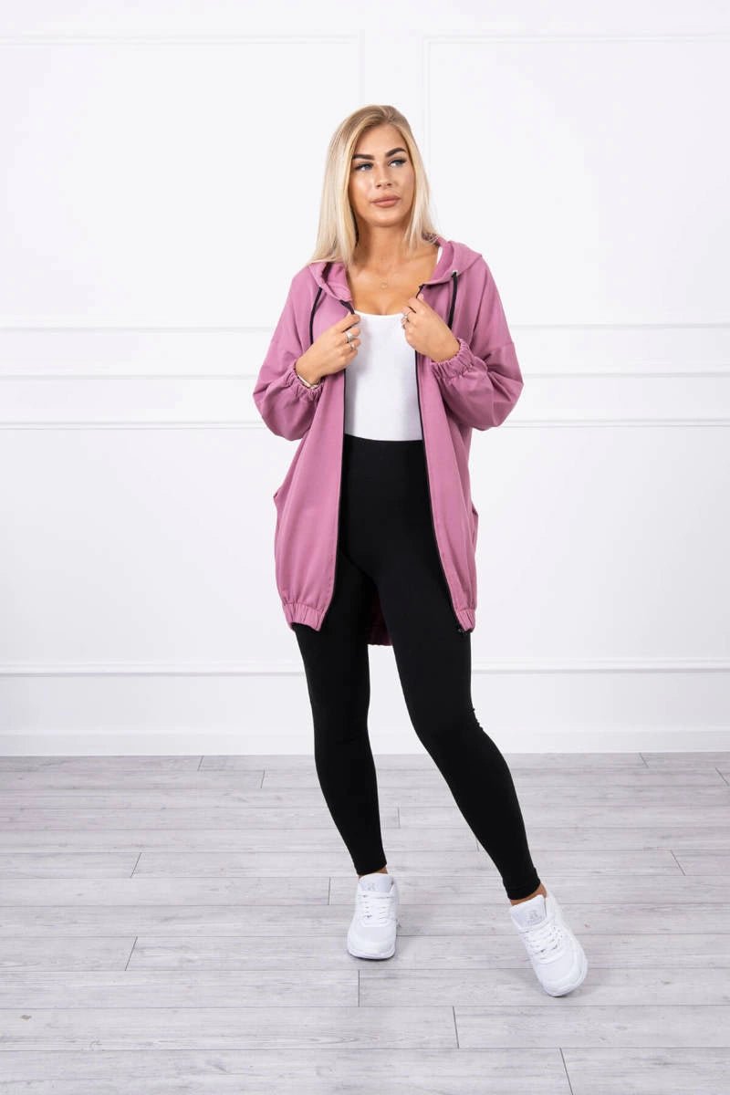 Hoodie with a print 9117 / – Pink || Dark цвет / color | Lexline Fashion