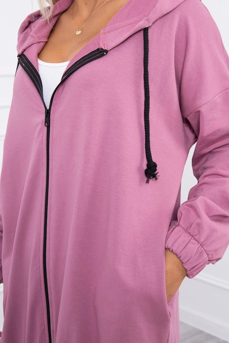 Hoodie with a print 9117 / – Pink || Dark цвет / color | Lexline Fashion