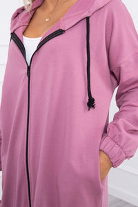 Hoodie with a print 9117 / – Pink || Dark цвет / color | Lexline Fashion