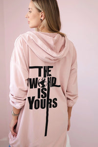 Hoodie with a print 9117 / – Powder || Dark цвет / color | Lexline Fashion