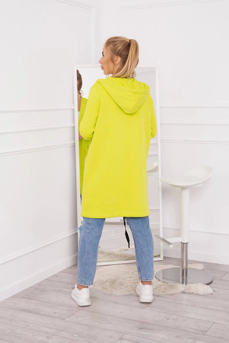 Insulated cardigan with a hood 69413 / – Pistachio цвет / color | Lexline Fashion