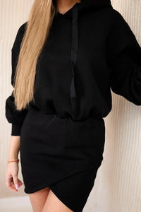 Insulated dress with an envelope bottom 9432 / – Black цвет / color | Lexline Fashion