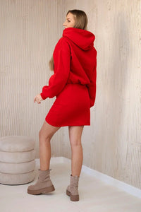 Insulated dress with an envelope bottom 9432 / – Red цвет / color | Lexline Fashion