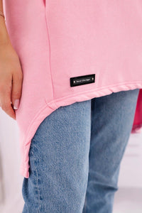 Insulated hoodie with longer back 9309 / – Light | Pink цвет / color | Lexline Fashion