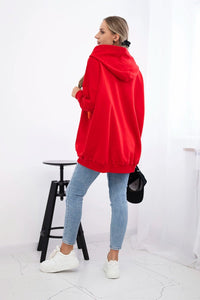 Insulated hoodie with strawberry motif 9629 / – Mocca цвет / color | Lexline Fashion
