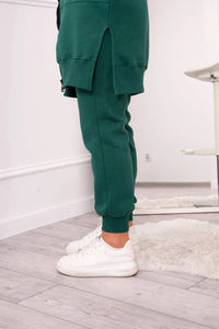 Insulated set with a long hoodie 69403 / – Green цвет / color | Lexline Fashion